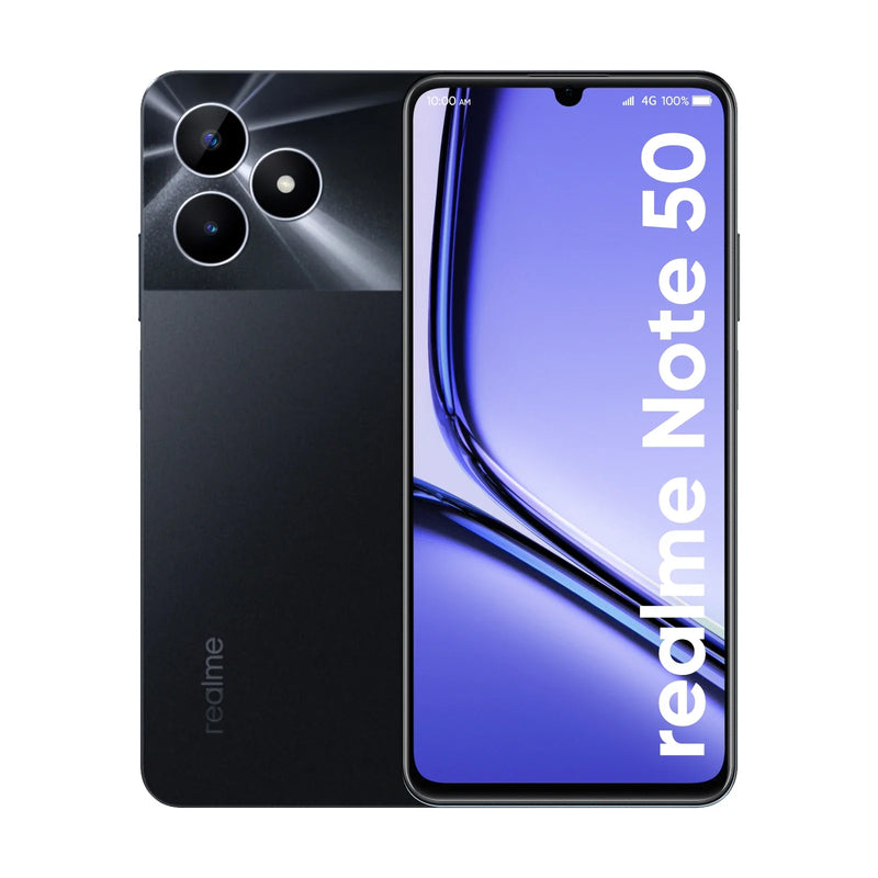 Smartphone Realme Note 50 64GB, Tela 6,74” 90Hz, 3GB RAM, Câmera 13MP com IA, Bateria 5000mAh, Design Ultra Fino