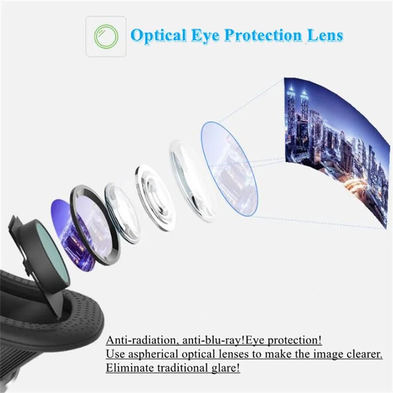 Óculos de Realidade Virtual G10 IMAX 3D – Tela Gigante, Compatível com Celulares de 4.7” a 7”, Suporte para Controle, Estilo Google Cardboard - Macro Smart Shopping